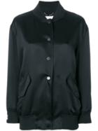 Fendi Embellished Logo Bomber Jacket - Black