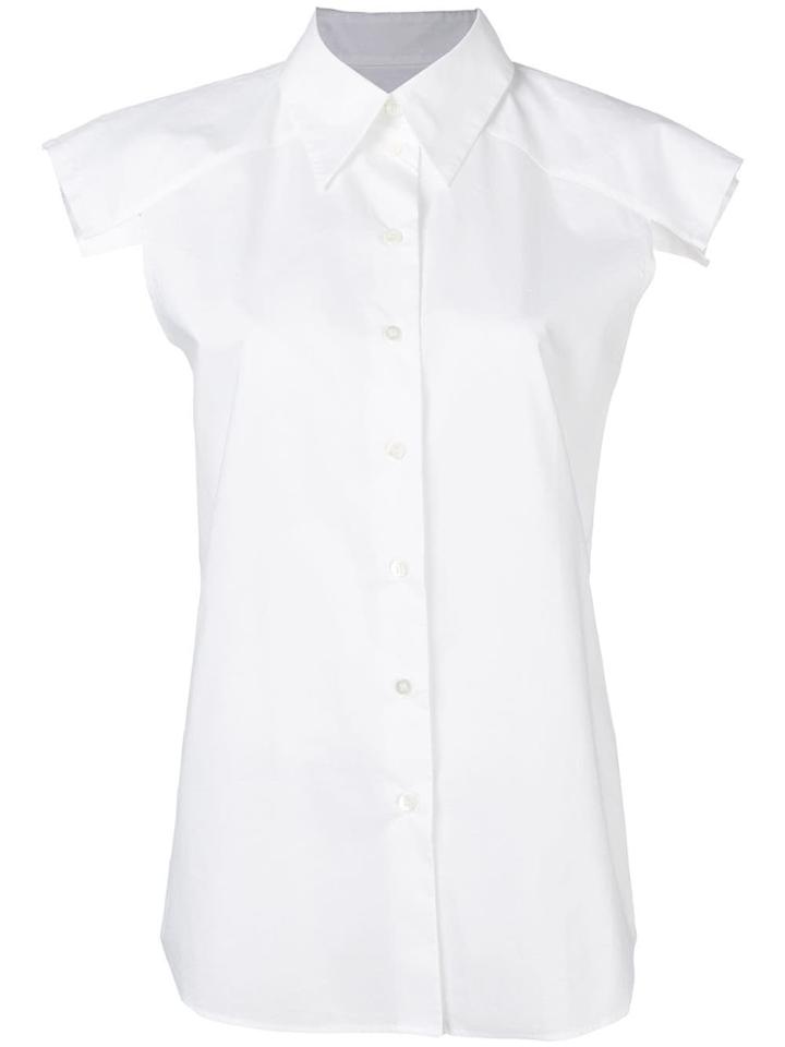 Mm6 Maison Margiela Cap Sleeve Shirt - White