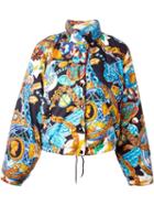 Kenzo Vintage 'chain And Kenzo Takada' Print Padded Jacket