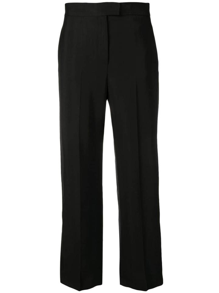 Pinko Cropped Straight-leg Trousers - Black