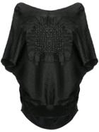Maticevski Embellished Crinkle Blouse - Black