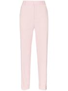 Y/project Pleated Print Slim Leg Wool Blend Trousers - Pink