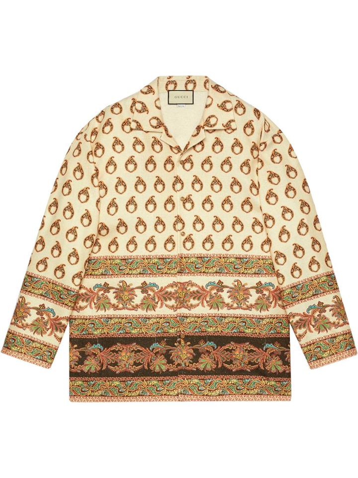 Gucci Paisley-print Shirt - Neutrals