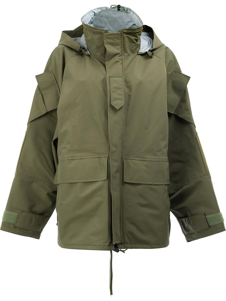 Junya Watanabe Comme Des Garçons Back Spikes Coat, Women's, Size: Small, Green, Nylon