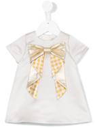 Hucklebones London - Origami Bow Shift Dress - Kids - Polyester - 3 Mth, Nude/neutrals