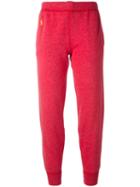 Polo Ralph Lauren - Embroidered Track Pants - Women - Cotton/polyester - M, Red, Cotton/polyester