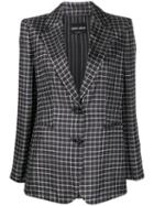 Giorgio Armani Checked Blazer - Black