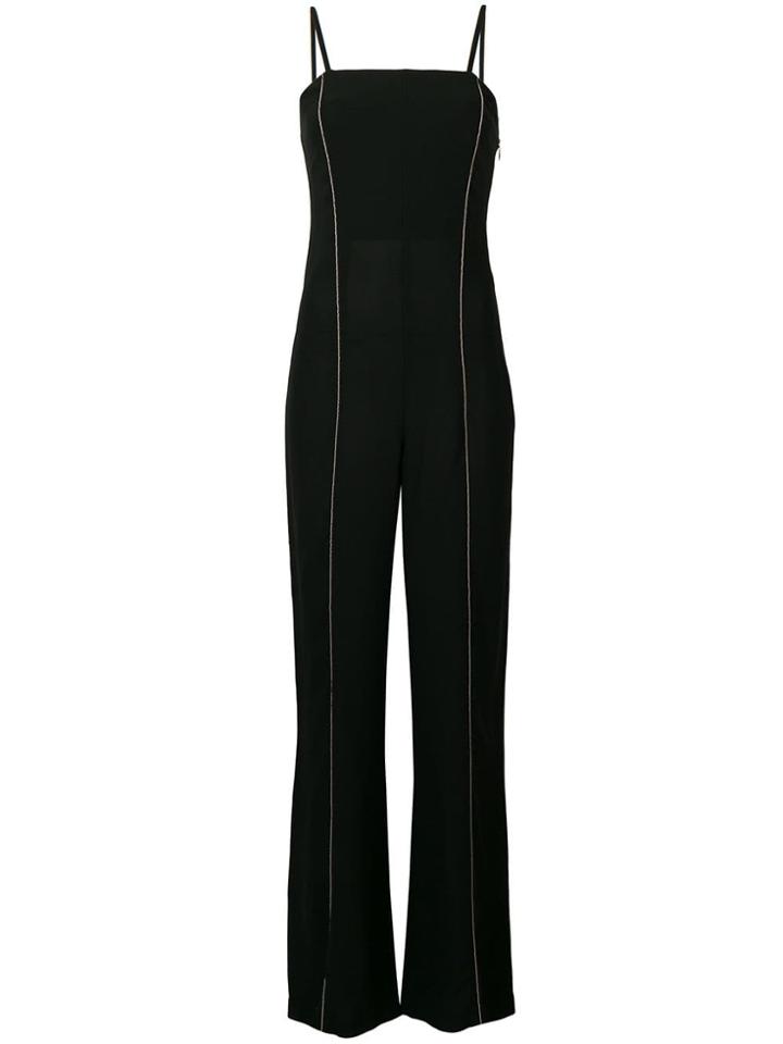 Patrizia Pepe Contrast Stripe Jumpsuit - Black