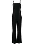 Patrizia Pepe Contrast Stripe Jumpsuit - Black