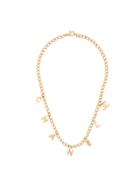 Chanel Vintage Logo Charm Necklace - Gold