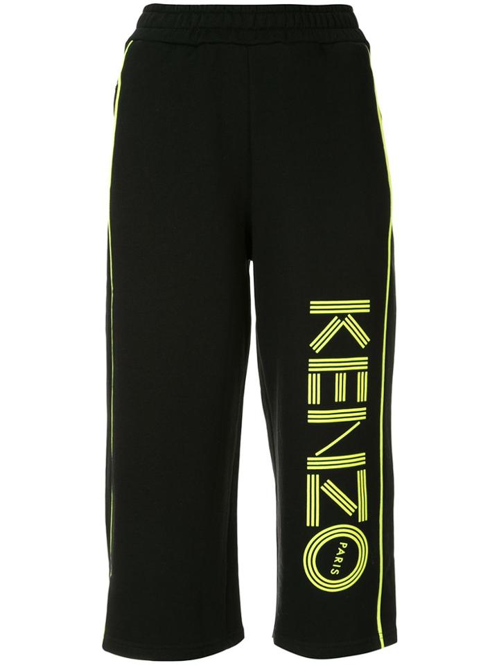 Kenzo Logo Print Culottes - Black