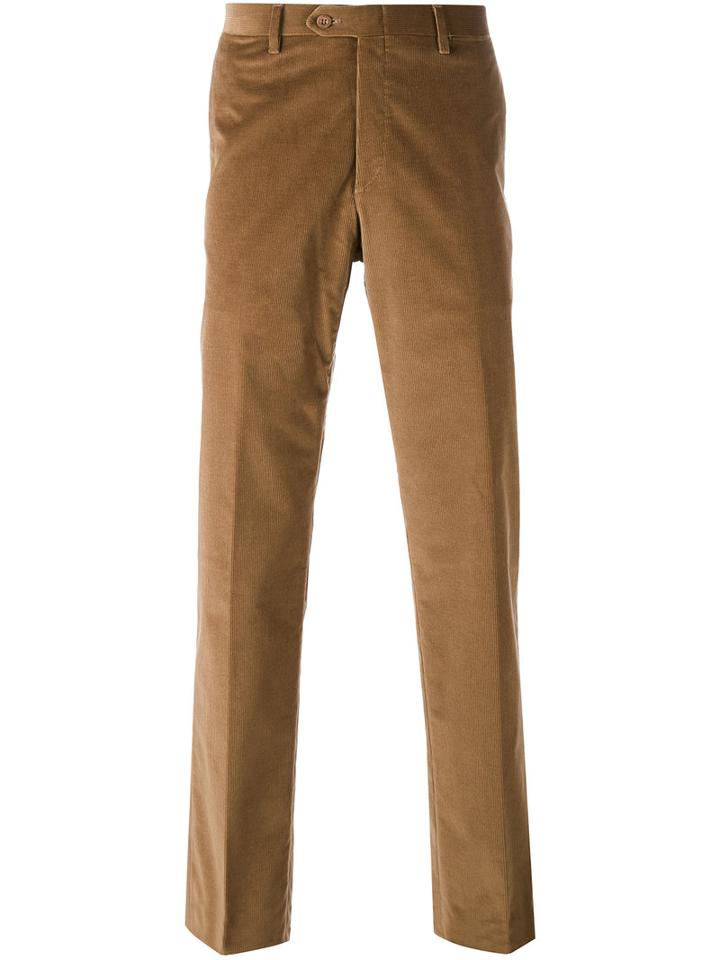 Brioni - Corduroy Trousers - Men - Cotton/spandex/elastane - 54, Brown, Cotton/spandex/elastane