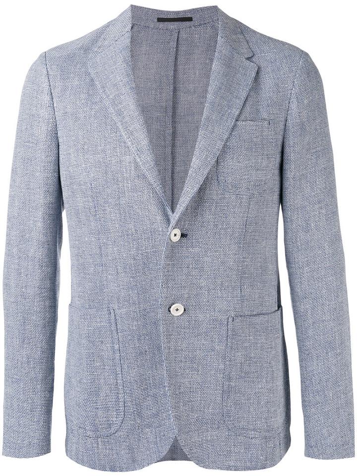 Z Zegna - Notched Lapel Blazer - Men - Cotton/linen/flax/polyester - 54, White, Cotton/linen/flax/polyester