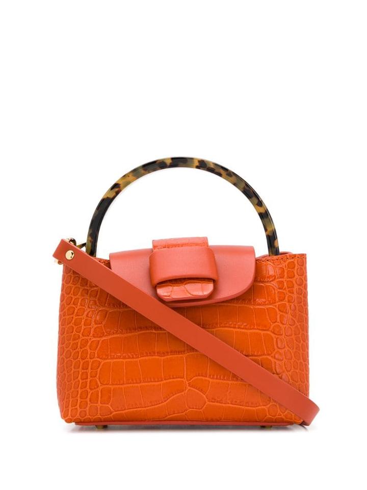 Nico Giani Mini Croc Effect Bag - Orange