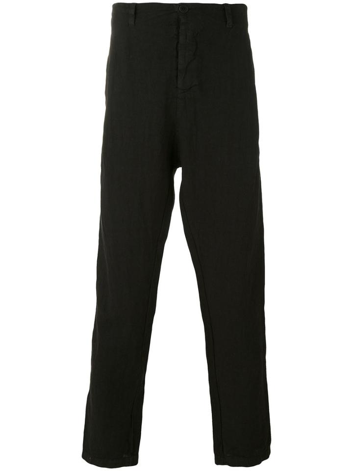 Transit - Classic Regular Trousers - Men - Cotton/linen/flax - Xs, Black, Cotton/linen/flax