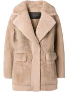 Blancha Shearling Overcoat - Neutrals