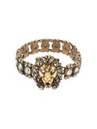 Gucci Lion Head Bracelet With Crystals - 8062