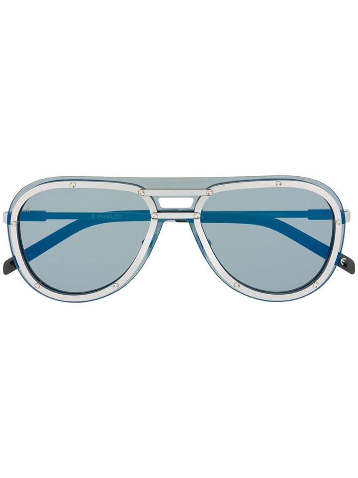 Hublot Eyewear Aviator Sunglasses - Silver