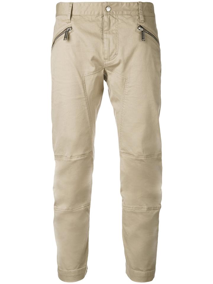 Dsquared2 - Icon Trousers - Women - Cotton/spandex/elastane - 44, Nude/neutrals, Cotton/spandex/elastane