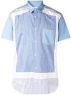 Comme Des Garçons Shirt Patchwork Shortsleeved Shirt - Blue