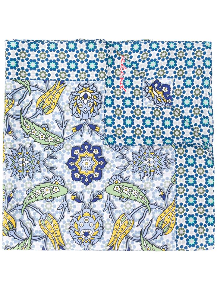 Weekend By Max Mara Tassel Multi-print Scarf - Blue