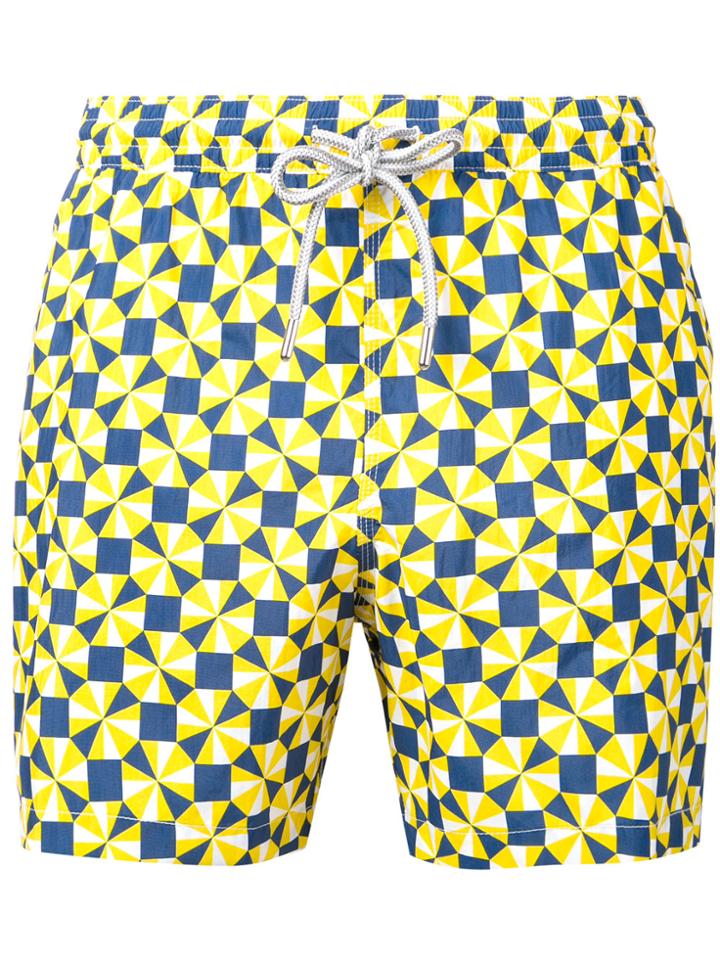 Capricode Printed Swim Shorts - Yellow & Orange