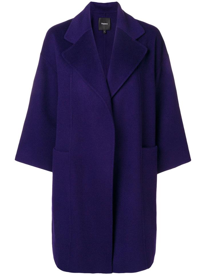 Theory Loose-fit Coat - Purple