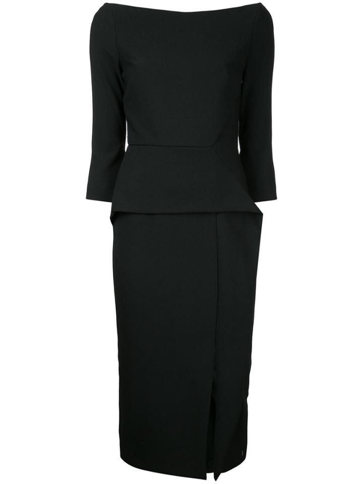 Roland Mouret Off Shoulder Dress - Black