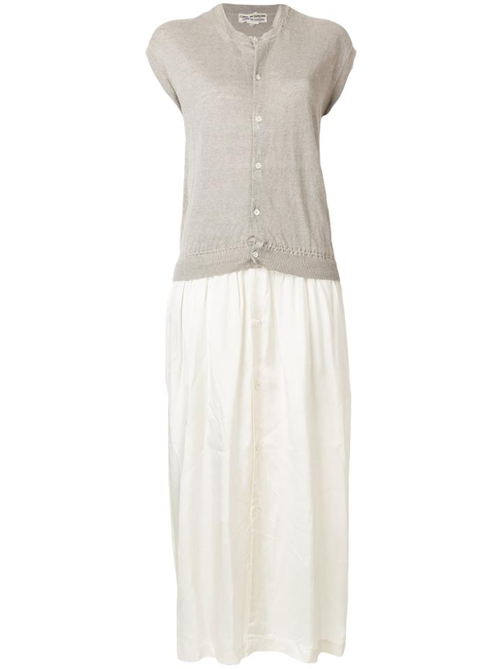 Comme Des Garçons Vintage Layered Long Dress - Nude & Neutrals