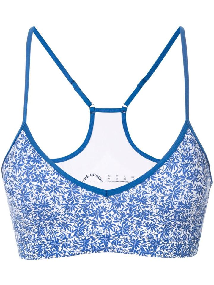 The Upside Zoe Floral Sport Bra - Blue