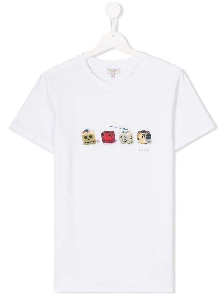 Paul Smith Junior Dice Print T-shirt - White