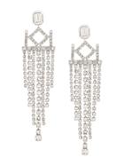 Karl Lagerfeld K/crystal Chandelier Earrings - Silver