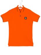 Stone Island Junior Logo Polo Shirt - Yellow & Orange