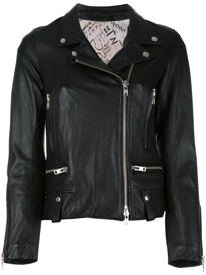 S.w.o.r.d 6.6.44 Impact Biker Jacket, Women's, Size: 42, Black, Leather/polyester
