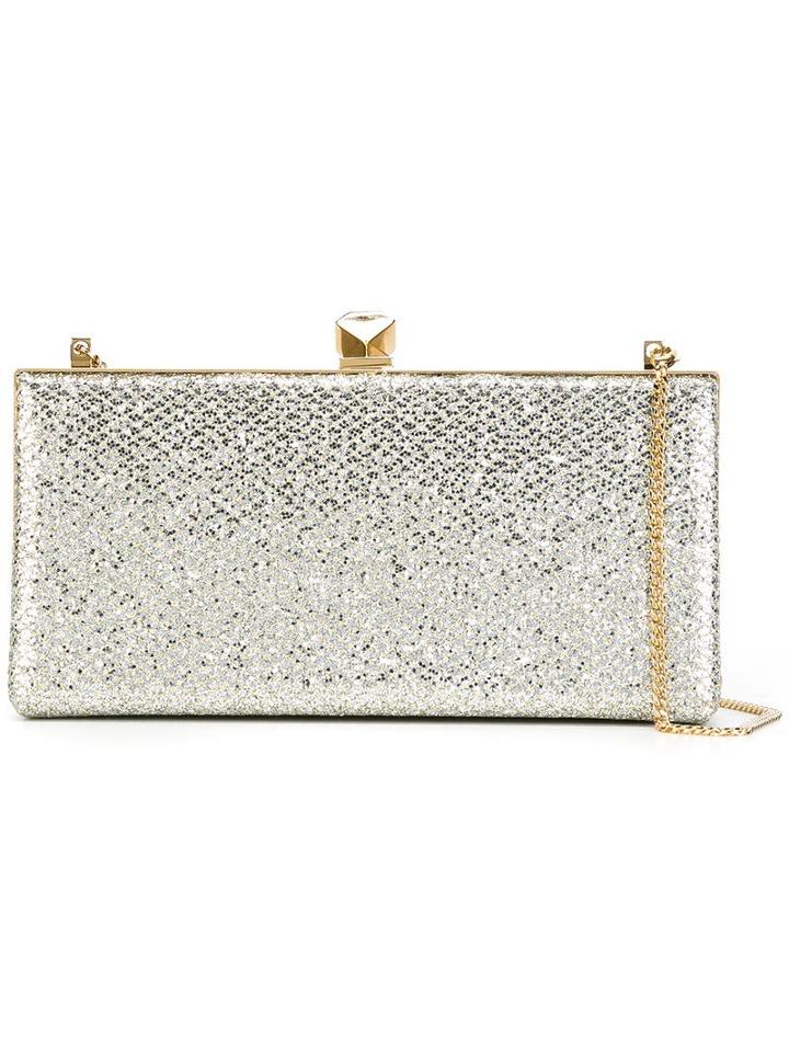 Jimmy Choo Celeste Clutch, Women's, Satin/metal/lurex