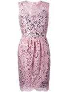 Dolce & Gabbana Tulip Lace Dress, Women's, Size: 40, Pink/purple, Viscose/polyamide/silk