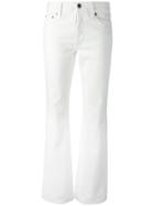 Saint Laurent Original Cropped Flared Jeans - White