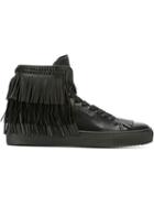 Buscemi 125mm High-top Sneakers, Men's, Size: 7, Black, Leather/rubber