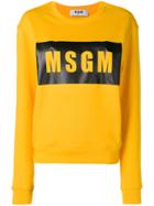 Msgm Box Logo Sweatshirt - Yellow & Orange