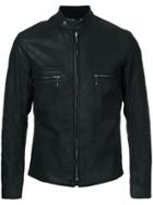Addict Clothes Japan Vintage Style Waxed Zipped Jacket - Black