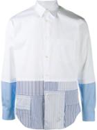 Comme Des Garçons Patchwork Shirt, Men's, Size: Small, White, Cotton