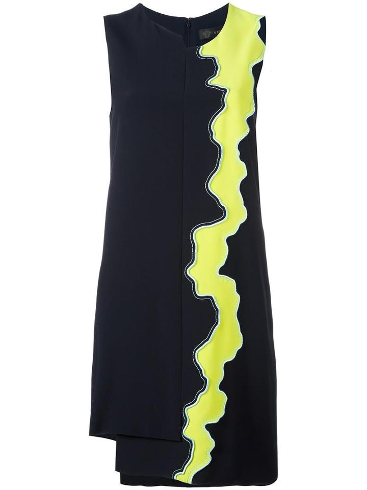 Versace Asymmetric 'runway' Dress, Women's, Size: 38, Blue, Silk/acetate/viscose