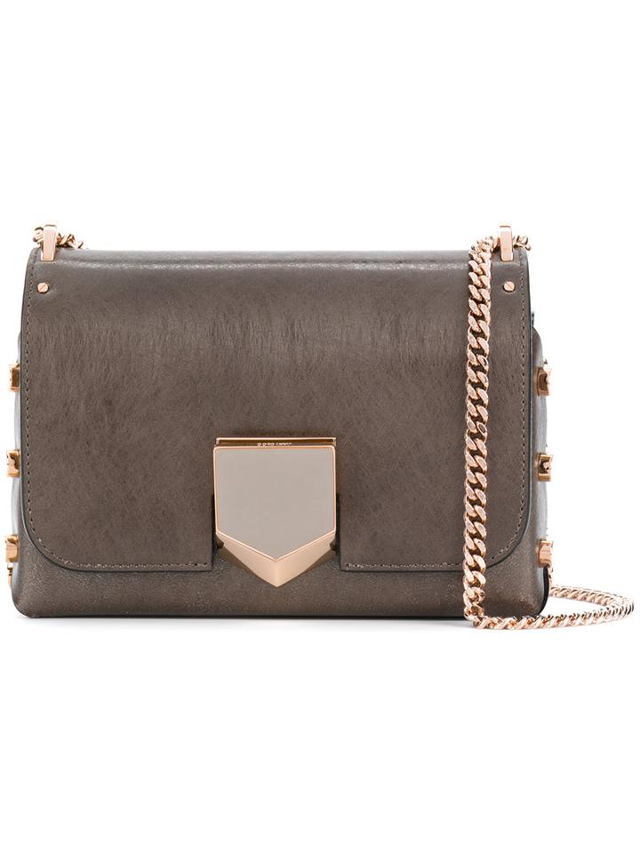 Jimmy Choo - Studded Shoulder Bag - Women - Calf Leather - One Size, Brown, Calf Leather