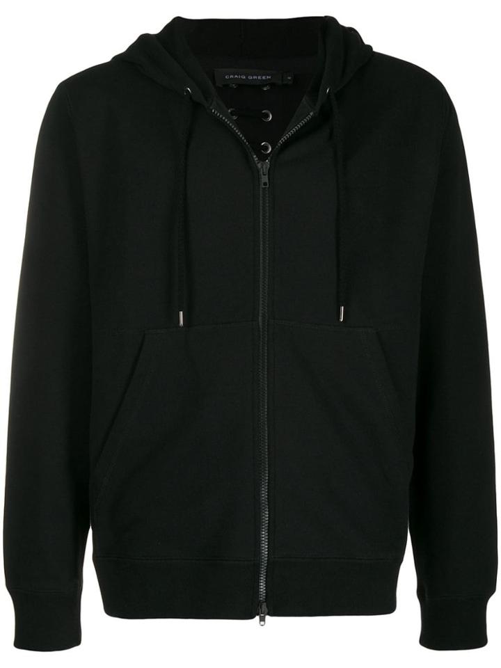 Craig Green Lace-up Detail Zip Hoodie - Black