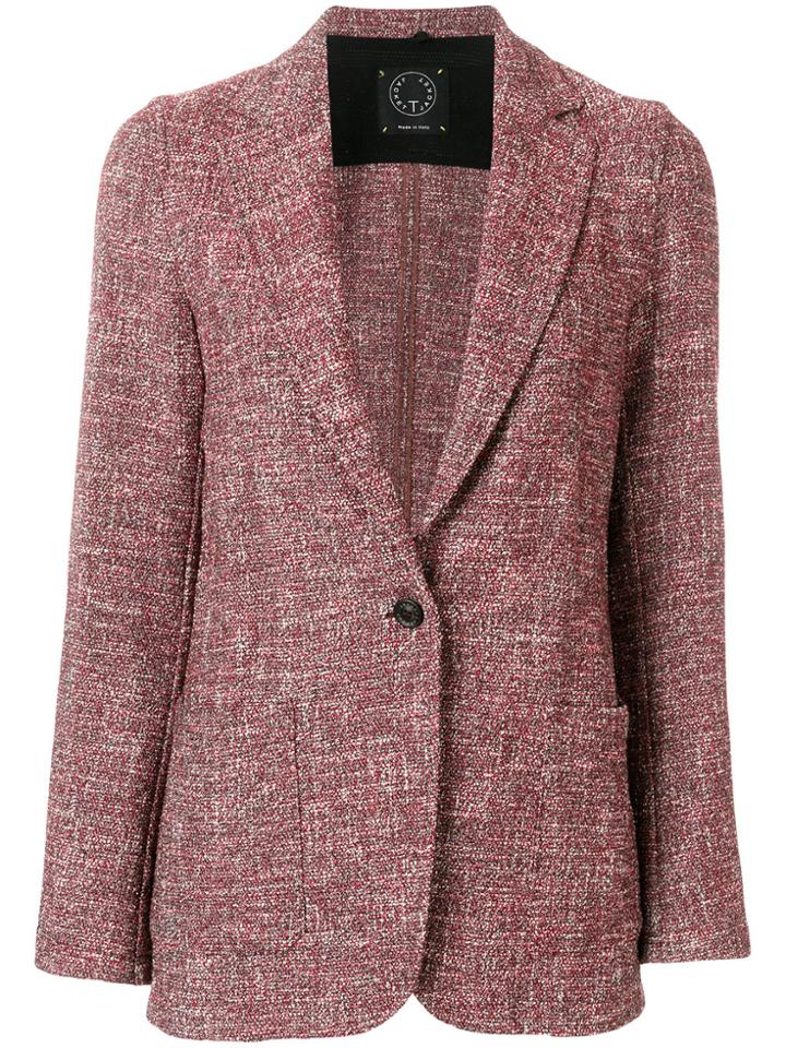 T Jacket Single Breasted Blazer - Red