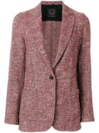 T Jacket Single Breasted Blazer - Red