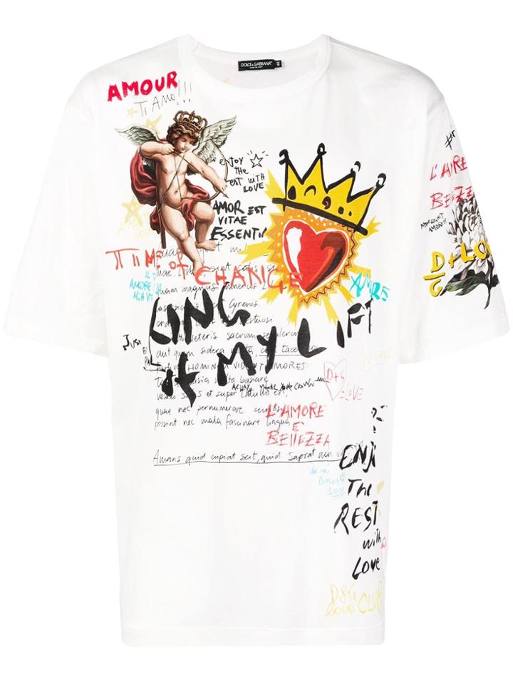 Dolce & Gabbana King Print T-shirt - White