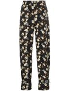 Off-white Floral Print Track Pants - Black