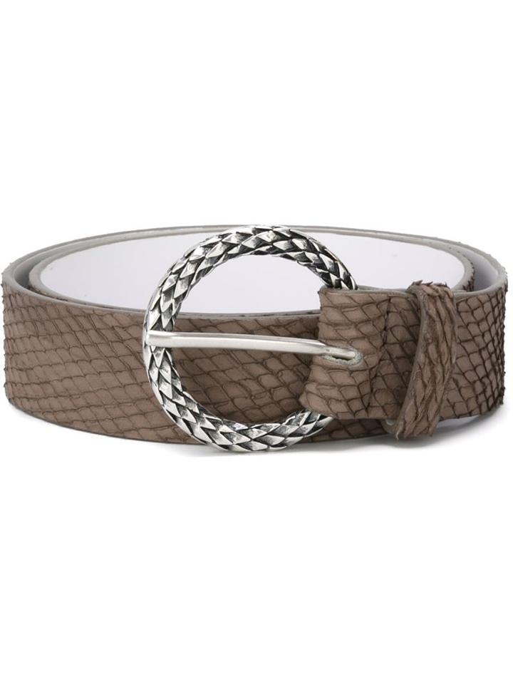 Orciani Snakeskin Effect Belt, Women's, Size: 85, Leather