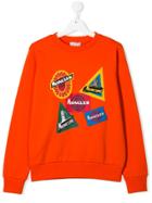Moncler Kids Badge Sweatshirt - Orange